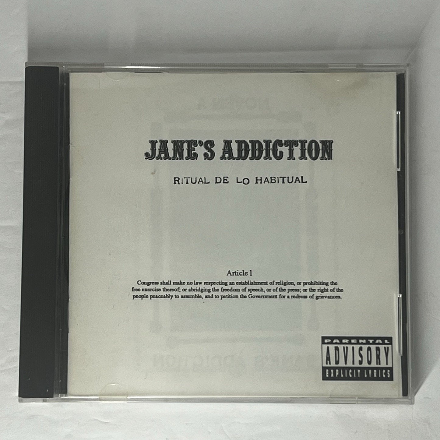 Jane's Addiction – Ritual De Lo Habitual CD Warner Bros Parental Advisory