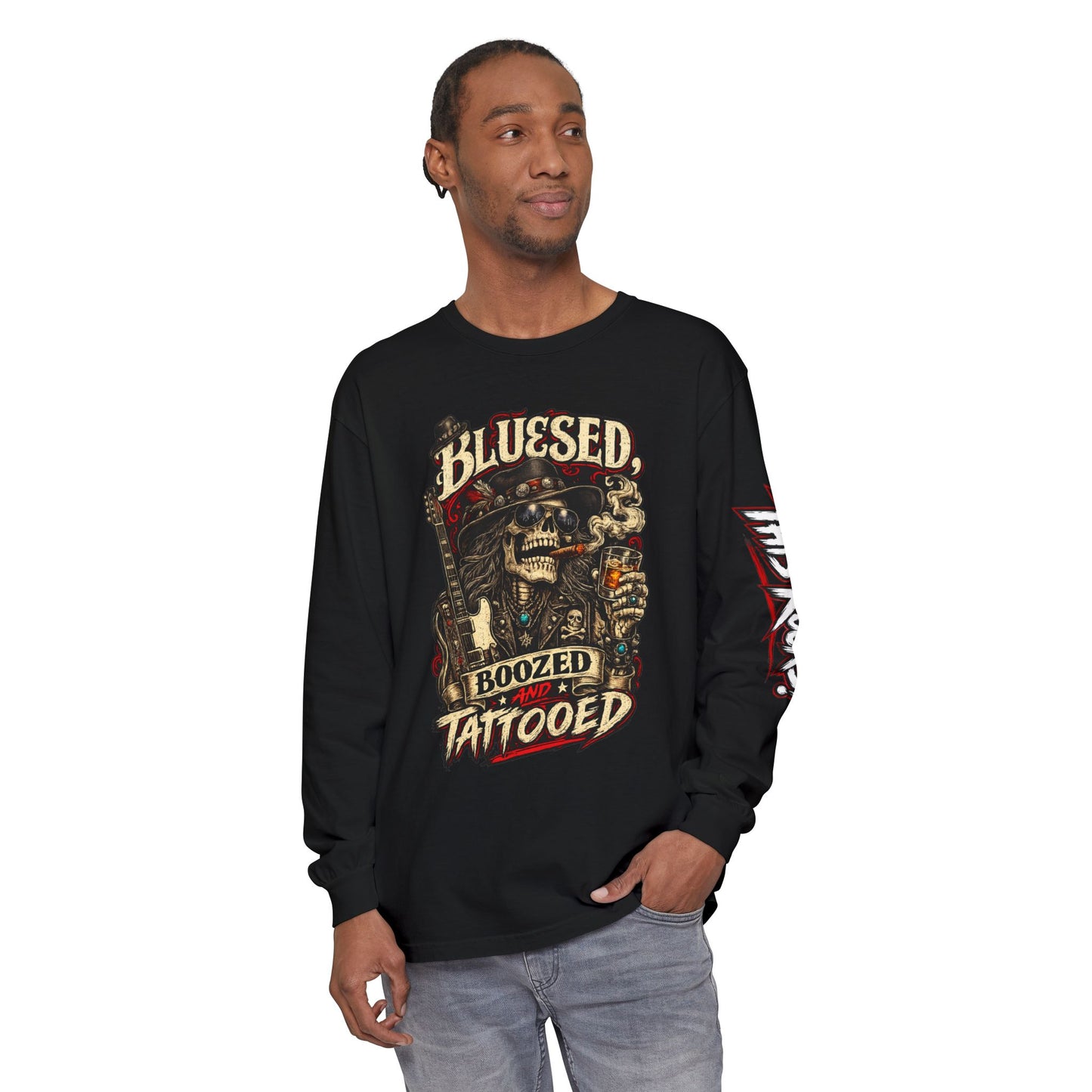 THIS ROCKS!™ "Bluesed, Boozed and Tattooed"™ Long Sleeve Tee