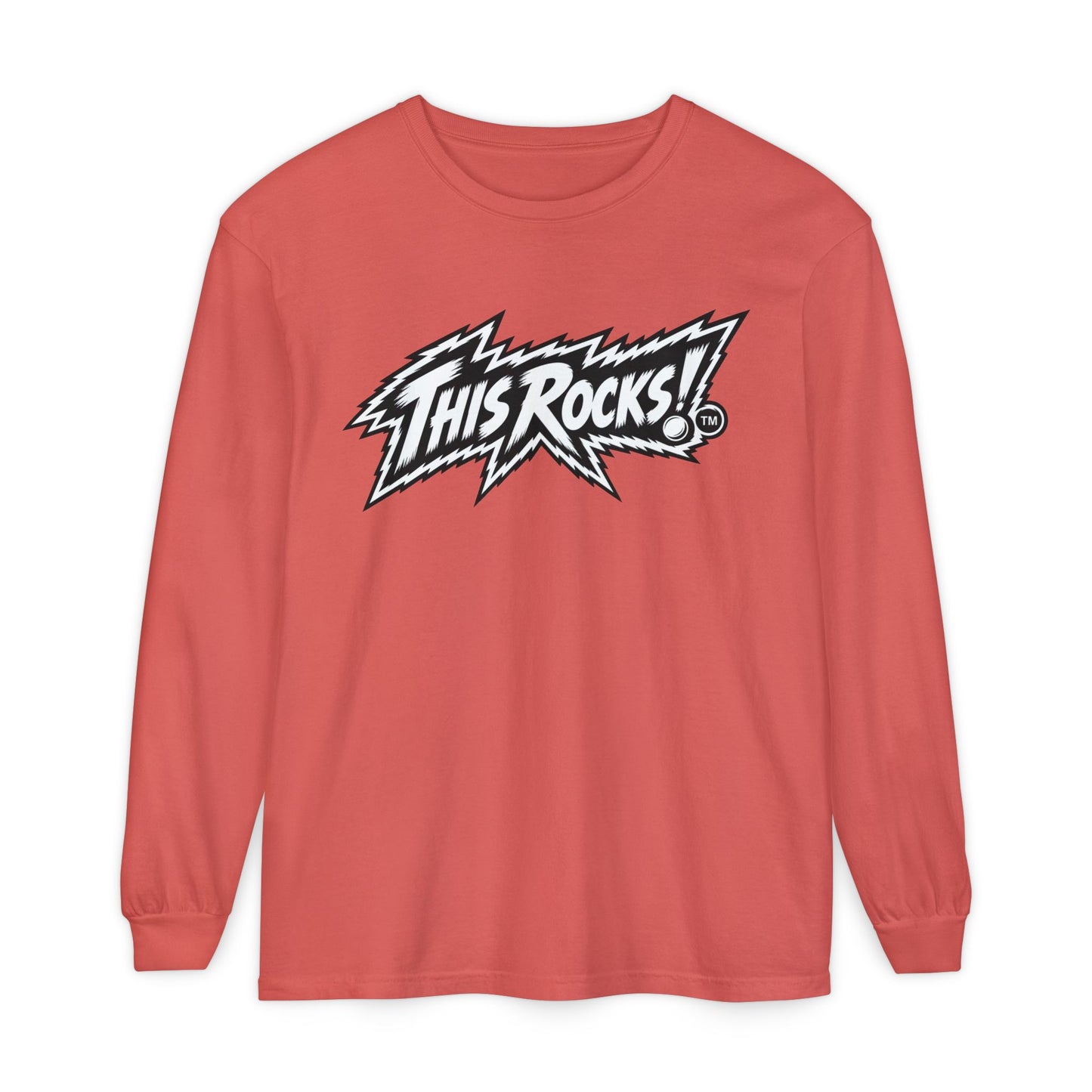 THIS ROCKS!™ "White Lightning Logo™" Long Sleeve Tee