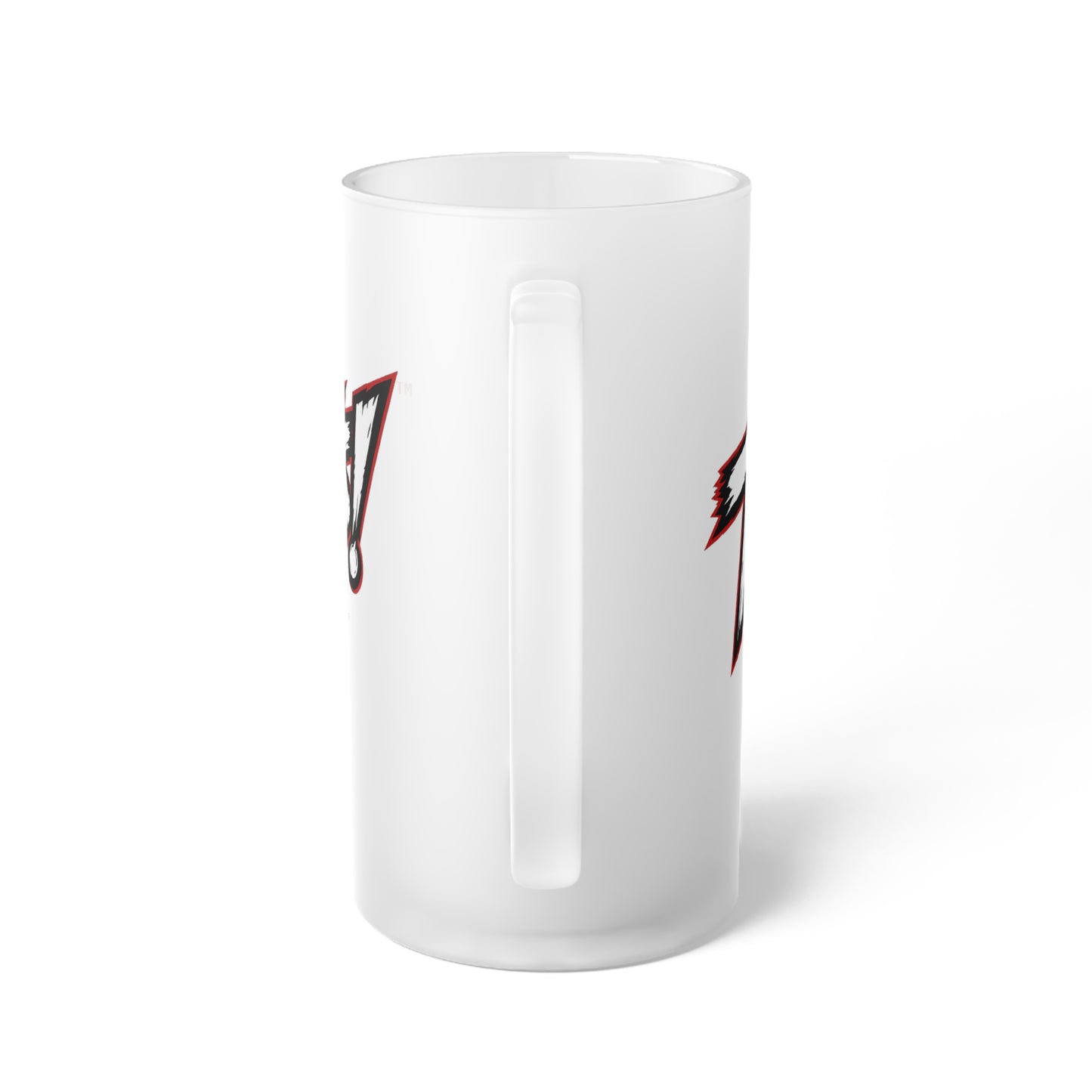 THIS ROCKS!™ Frosted Glass Beer Mug — Bold Rock Music Logo Beer Stein