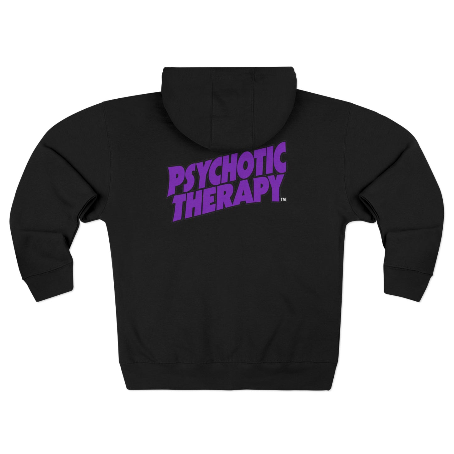Official PSYCHOTIC THERAPY™ Zip Hoodie — Doom Purple Logo Zip-Up