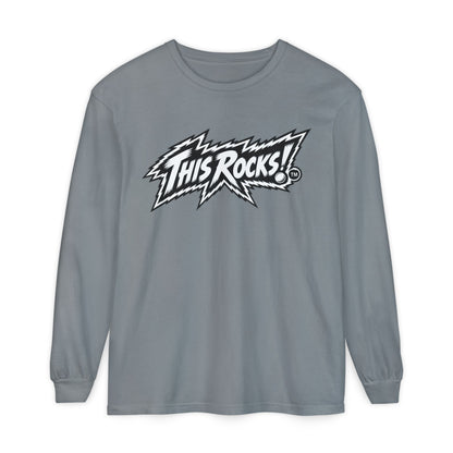 THIS ROCKS!™ "White Lightning Logo™" Long Sleeve Tee