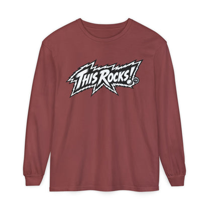 THIS ROCKS!™ "White Lightning Logo™" Long Sleeve Tee