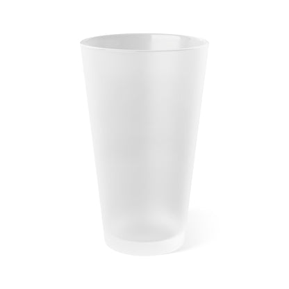 THIS ROCKS!™ "100% Metal"™ Frosted Pint Glass — 16oz Heavy Metal Beer Cup
