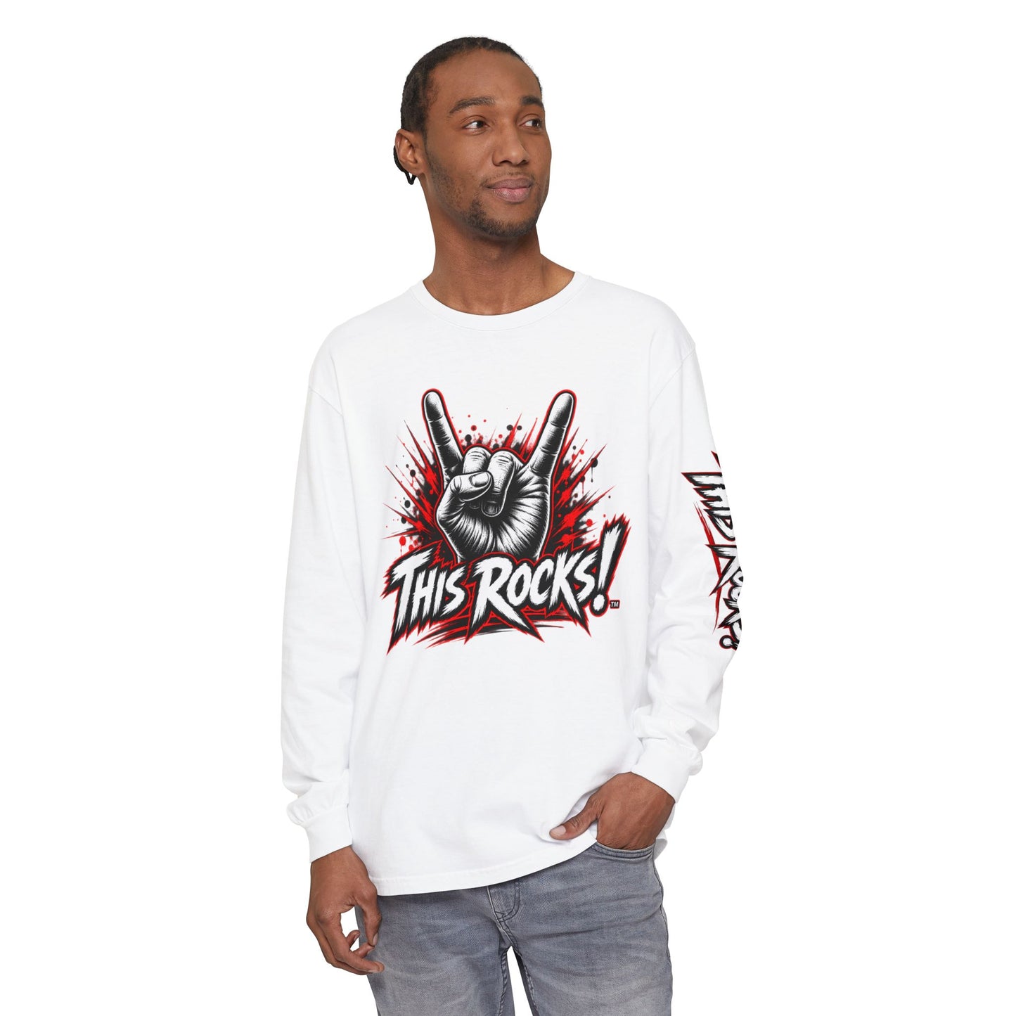 THIS ROCKS!™ "Horns Up Logo"™ Long Sleeve T-Shirt