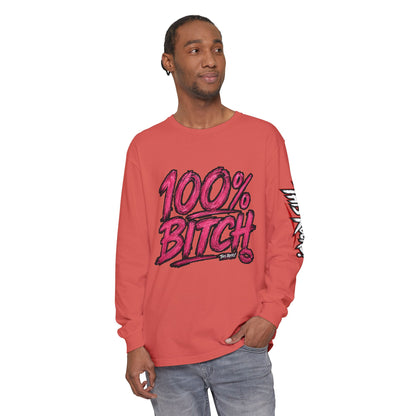THIS ROCKS!™ "100% Bitch"™ Long Sleeve Tee