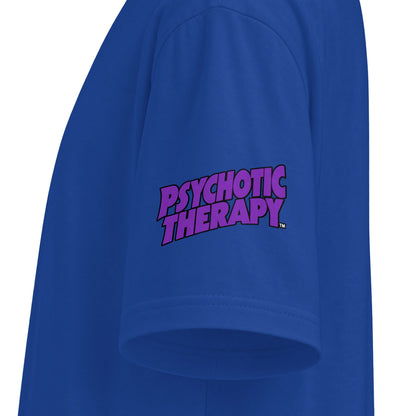 Official PSYCHOTIC THERAPY™ Graphic Tee — Bold Purple Logo Short Sleeve Shirt