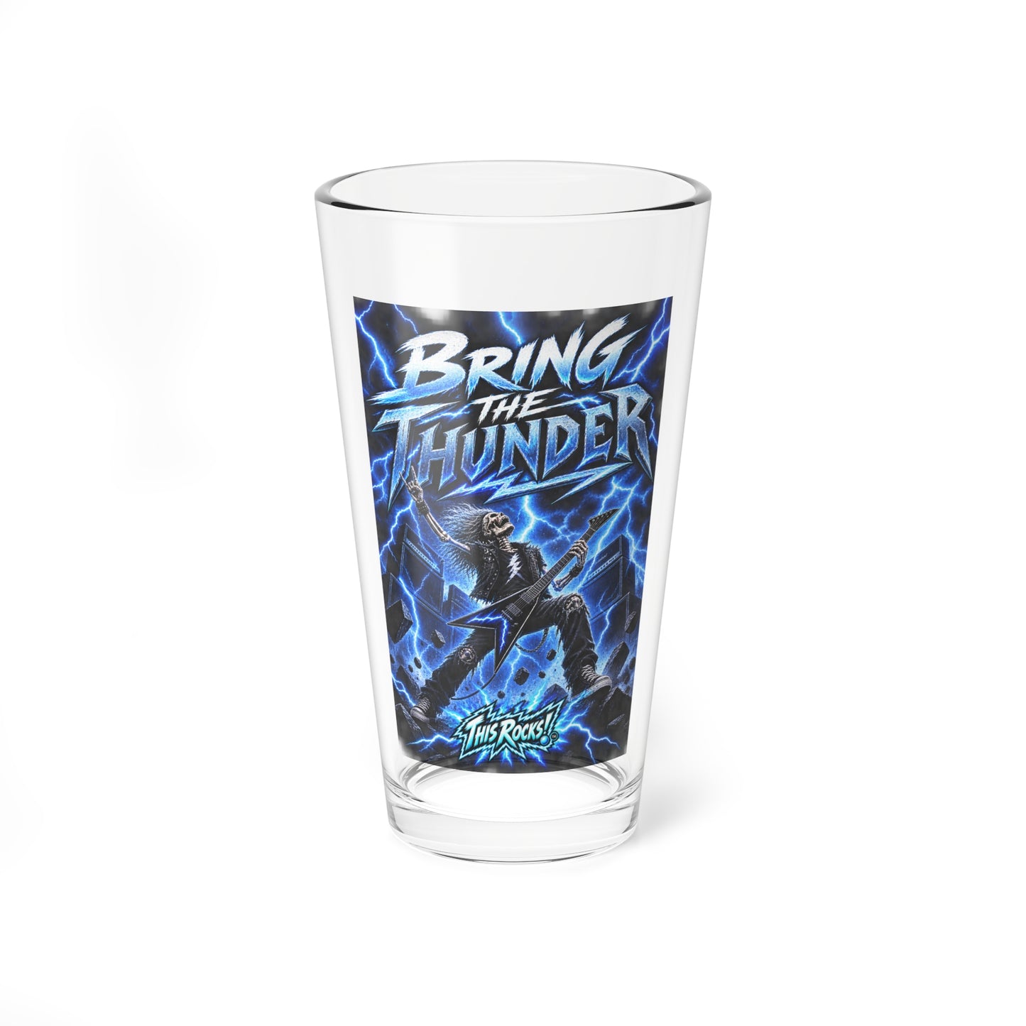 THIS ROCKS!™ "Bring The Thunder"™ 16oz Mixing Glass