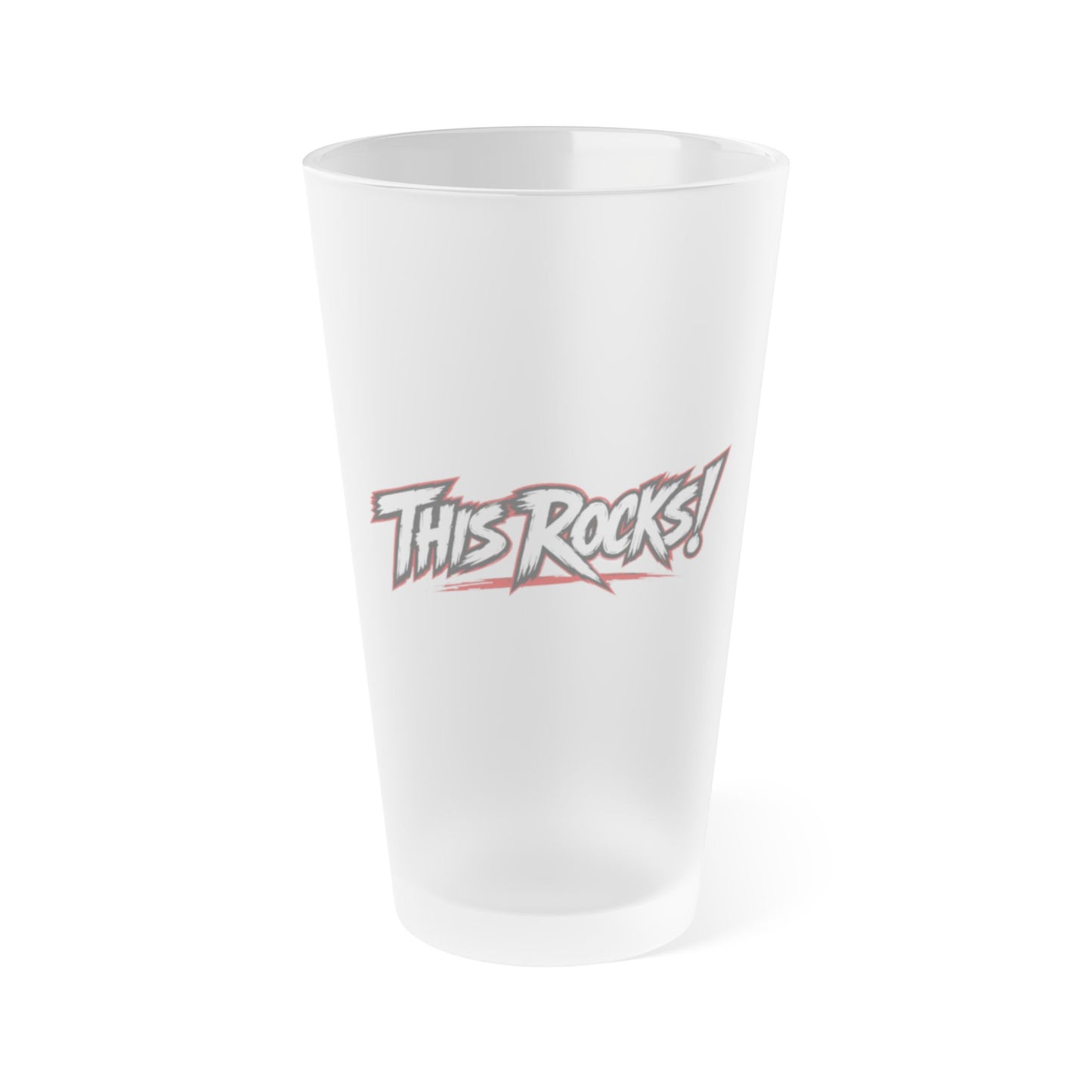THIS ROCKS!™ Frosted Pint Glass