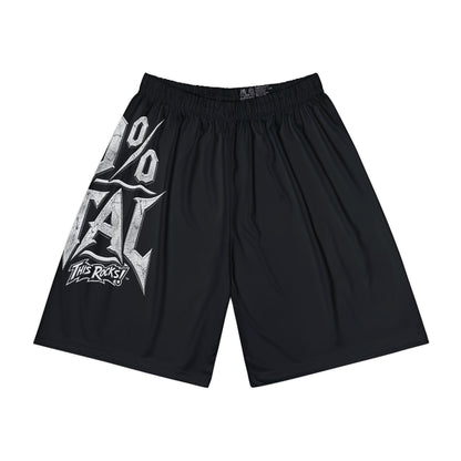 THIS ROCKS!™ "100% Metal"™ Men’s Athletic Shorts