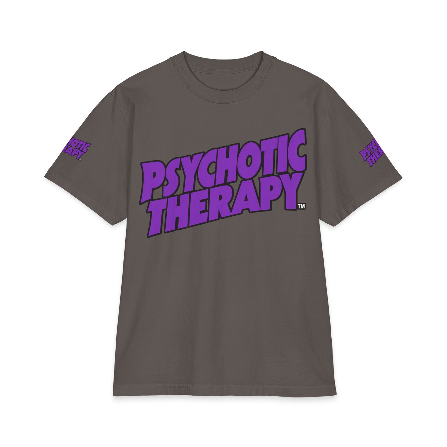 Official PSYCHOTIC THERAPY™ Graphic Tee — Bold Purple Logo Short Sleeve Shirt