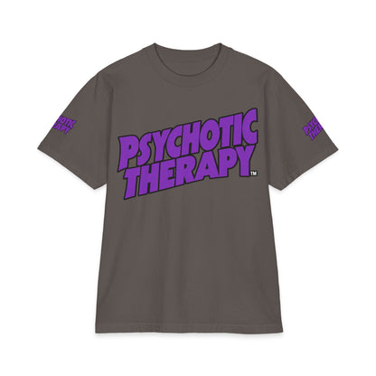 Official PSYCHOTIC THERAPY™ Graphic Tee — Bold Purple Logo Short Sleeve Shirt