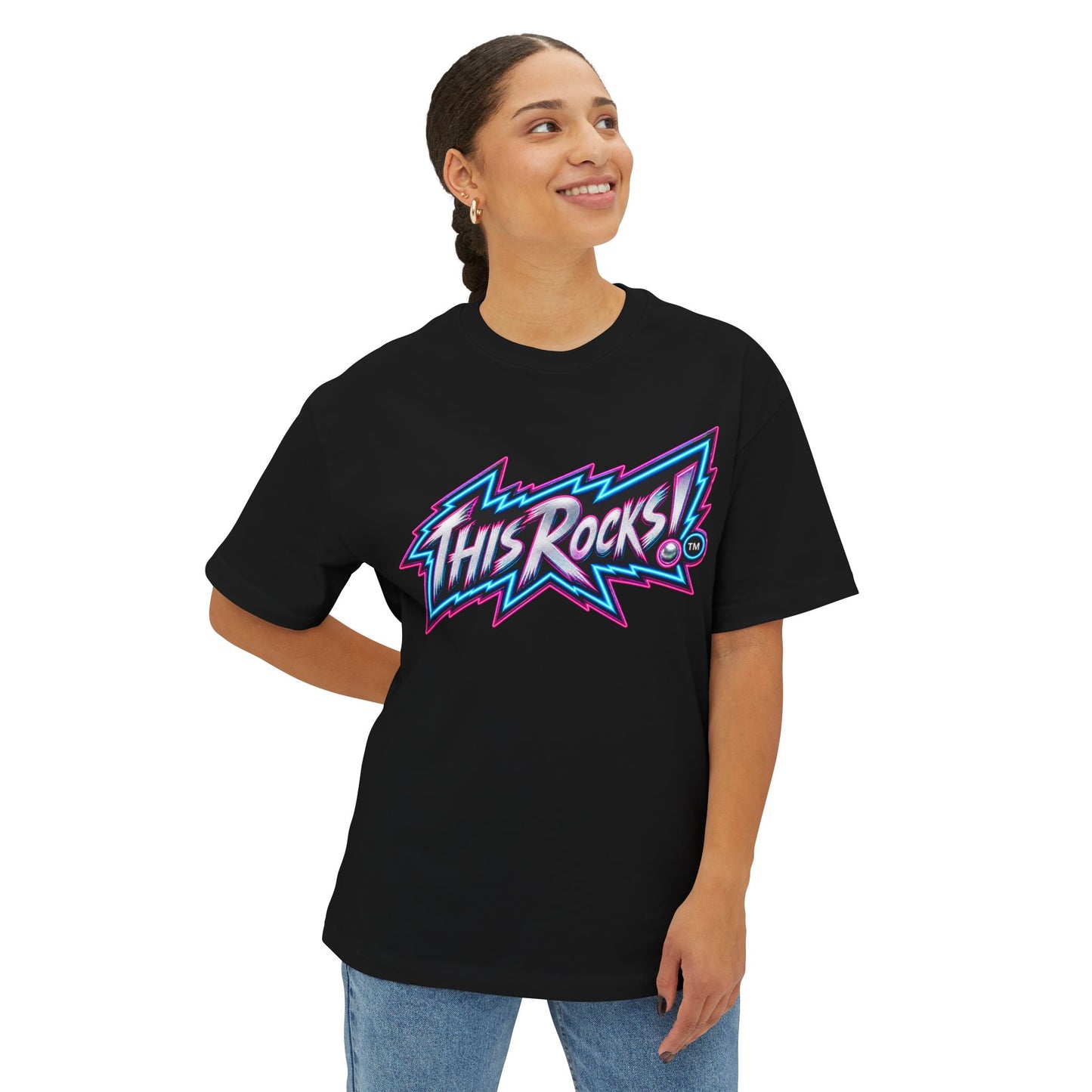 THIS ROCKS!™ "Neon Lightning Logo™" Graphic Tee
