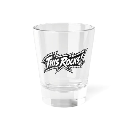 THIS ROCKS!™ "White Lightning Logo™" Shot Glass