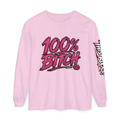 THIS ROCKS!™ "100% Bitch"™ Long Sleeve Tee