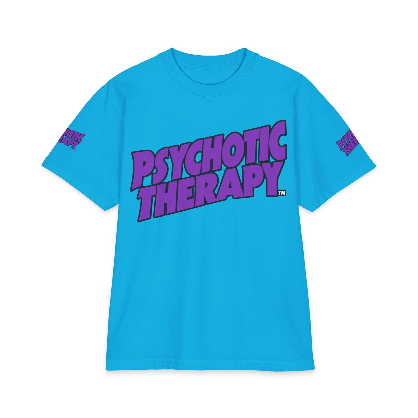 Official PSYCHOTIC THERAPY™ Graphic Tee — Bold Purple Logo Short Sleeve Shirt