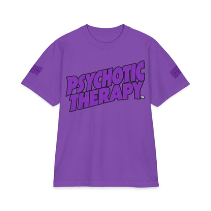 Official PSYCHOTIC THERAPY™ Graphic Tee — Bold Purple Logo Short Sleeve Shirt