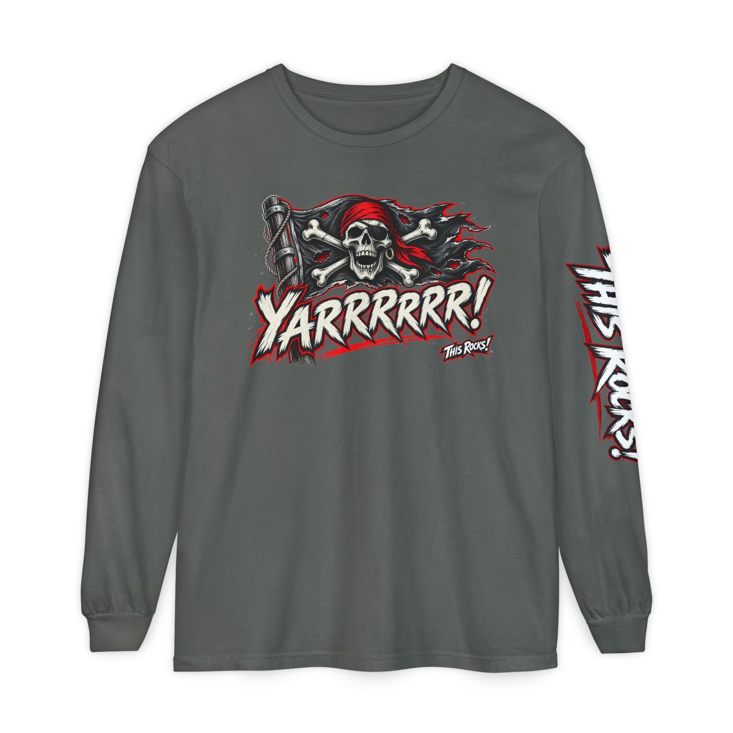 Pirate Skull "Yarrrrr!" Long Sleeve Tee