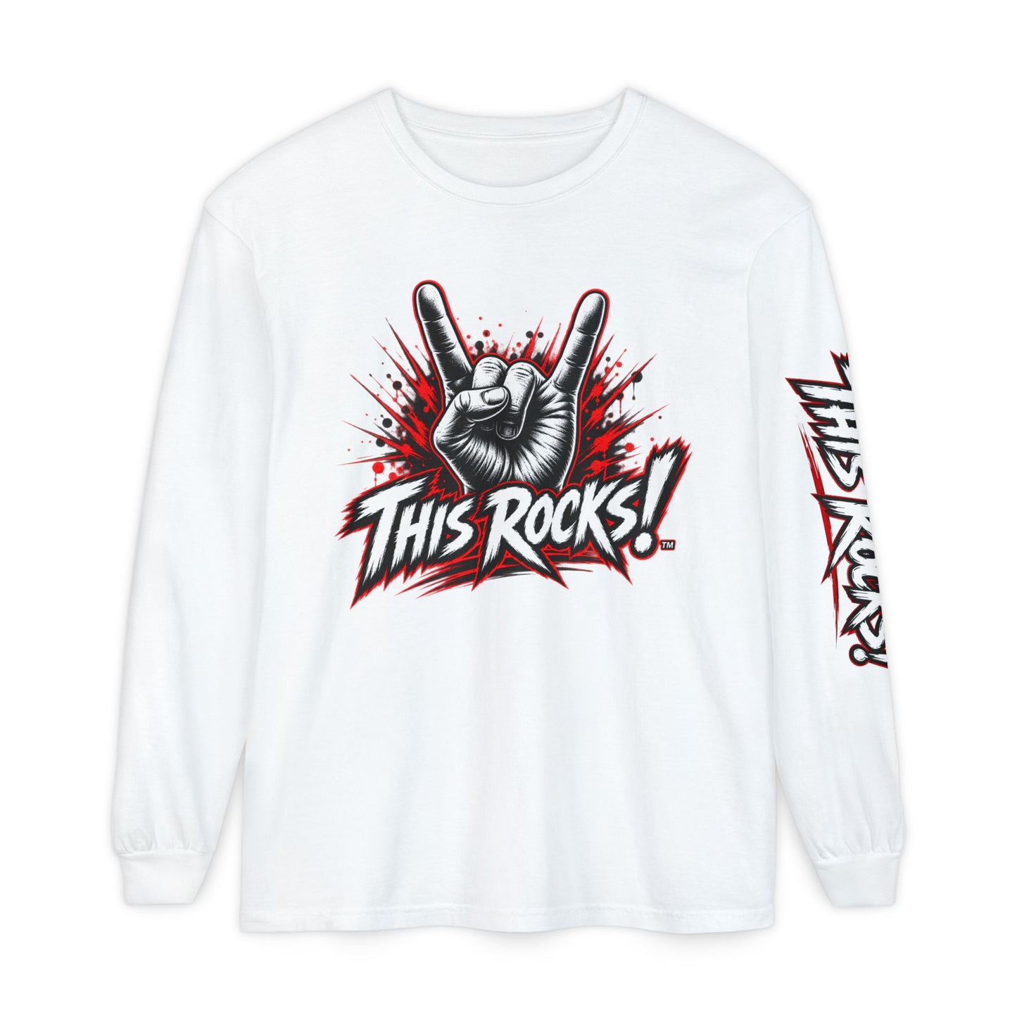 THIS ROCKS!™ "Horns Up Logo"™ Long Sleeve T-Shirt