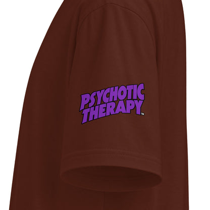 Official PSYCHOTIC THERAPY™ Graphic Tee — Bold Purple Logo Short Sleeve Shirt