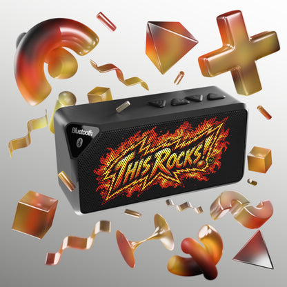 THIS ROCKS!™ "Flame lightning Logo"™ Portable Bluetooth Speaker