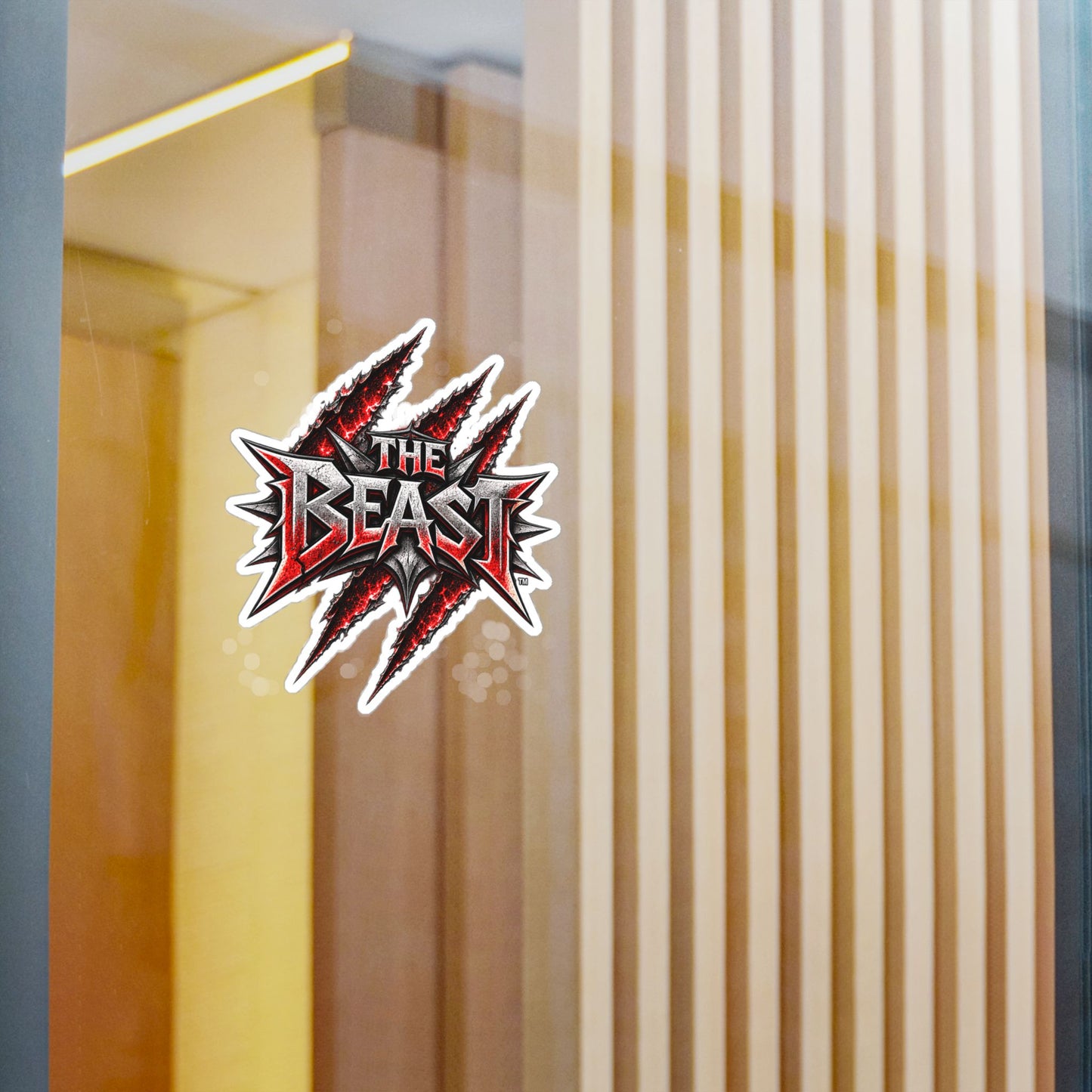 THE BEAST™ Kiss-Cut Vinyl Decal — Heavy Metal Claw Mark Band Sticker for Laptops, Cars & Gear