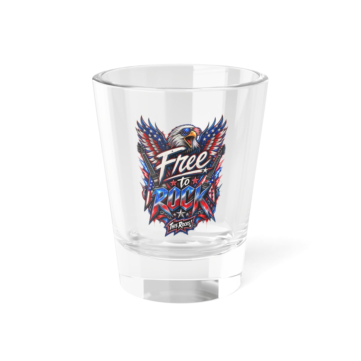 THIS ROCKS!™ "Free To Rock™" Shot Glass