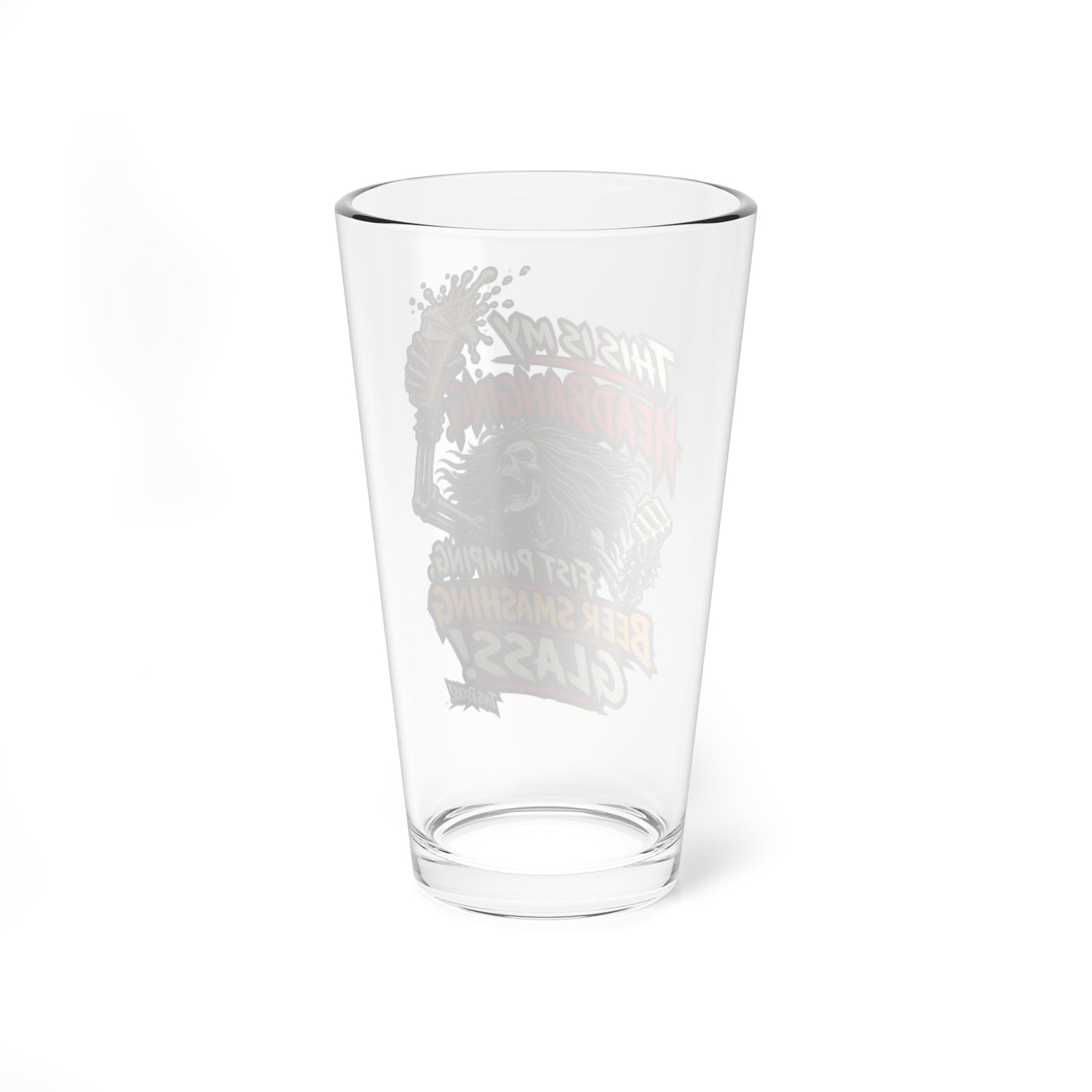 THIS ROCKS!™ "This Is My Headbanging Fist-pumping Beer-smashing Glass"™ 16 oz. Pilsner Glass