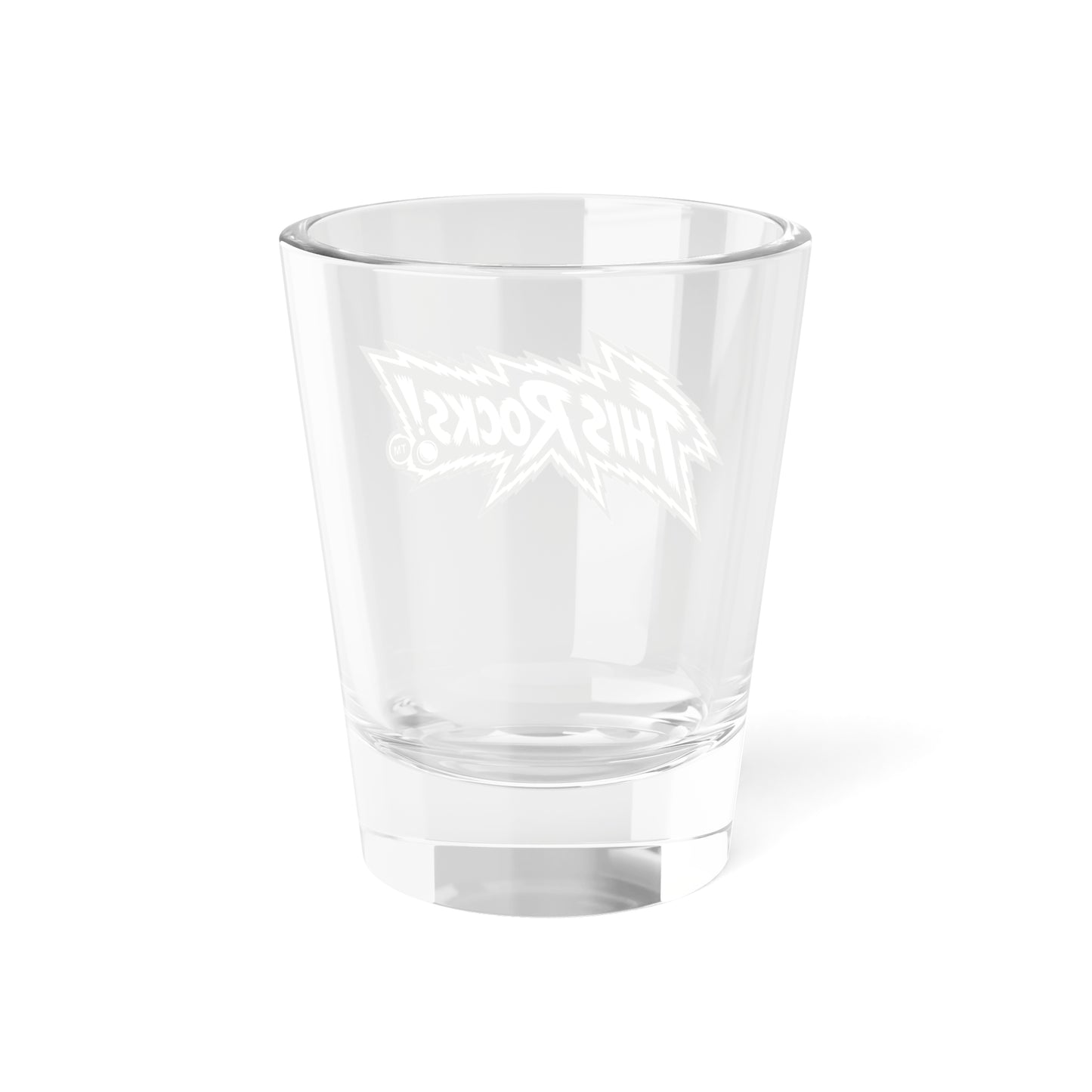 THIS ROCKS!™ "White Lightning Logo™" Shot Glass