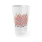 THIS ROCKS!™ "Hell Raiser"™ Frosted Pint Glass  — 16oz Flame Graphic Beer Glass