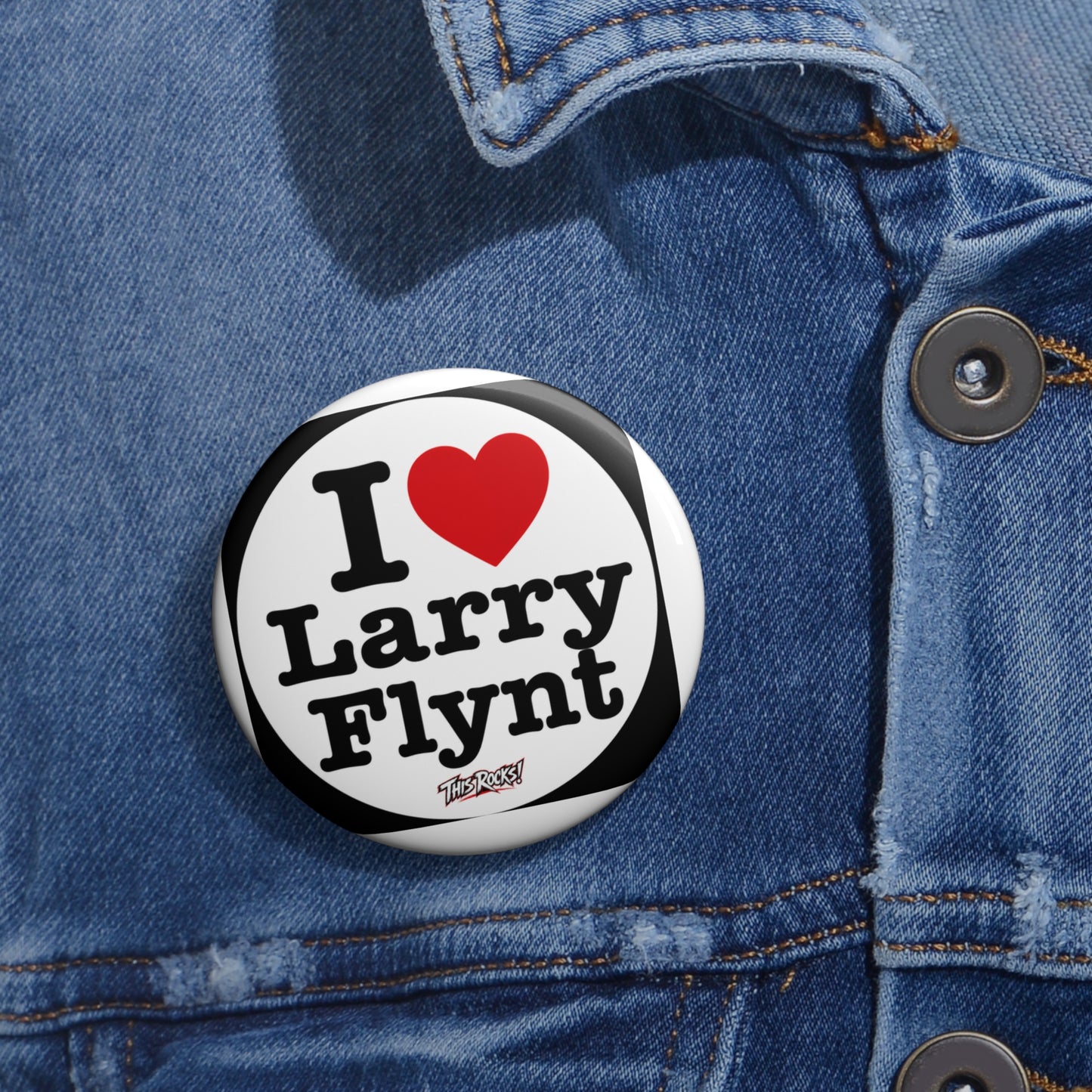THIS ROCKS!™ "I Heart Larry Flynt™" Campaign Button
