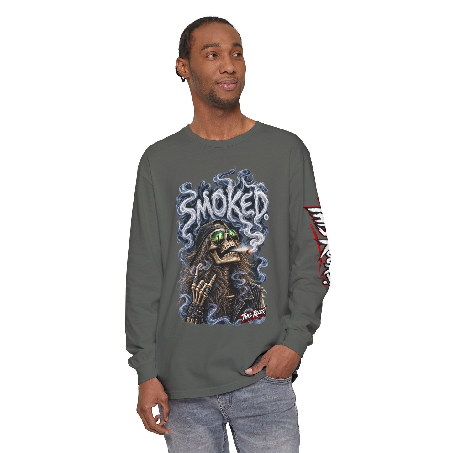THIS ROCKS!™ "Smoked Skeleton™" Long Sleeve Tee