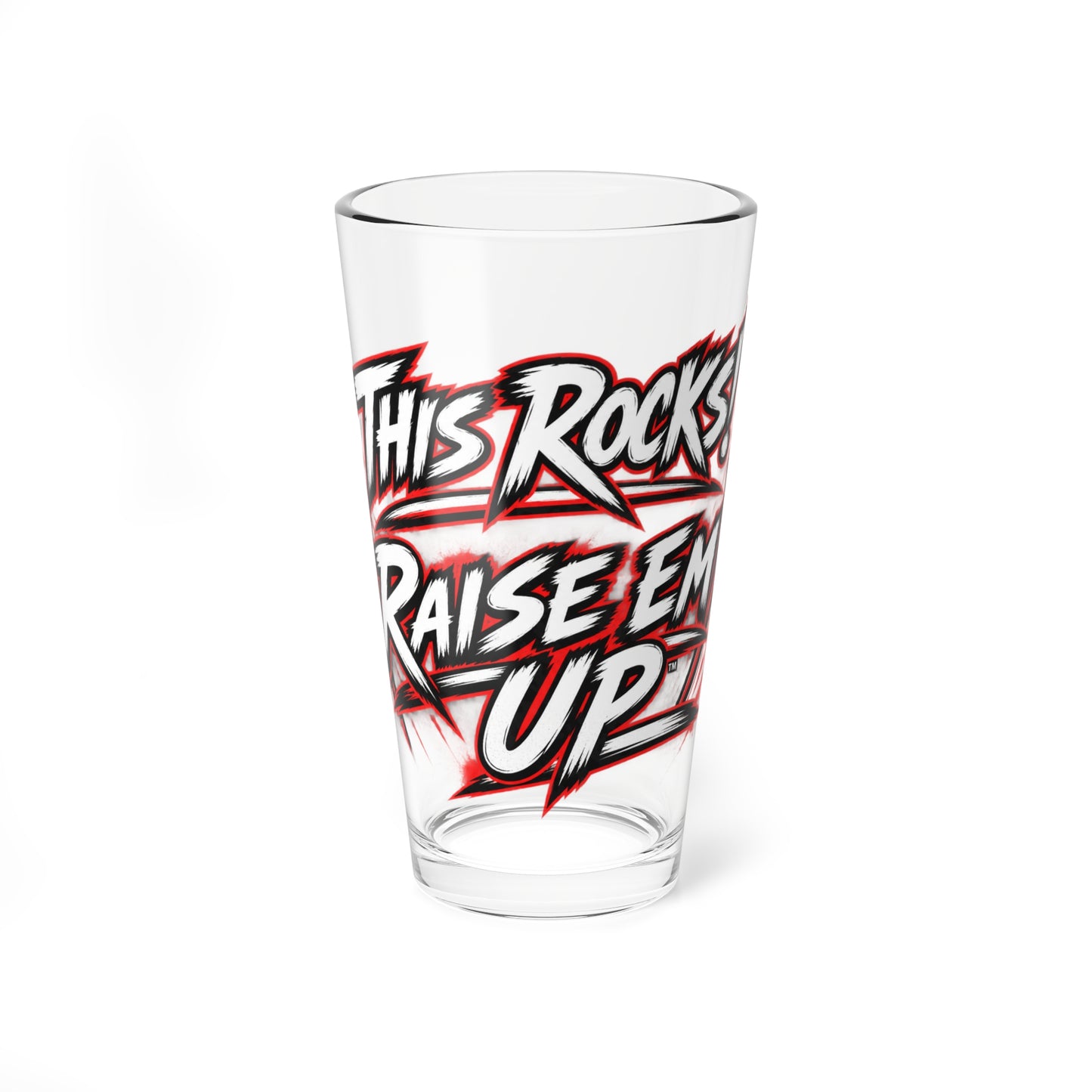 THIS ROCKS!™ "Raise Em Up"™ 16oz Cocktail Mixing Glass