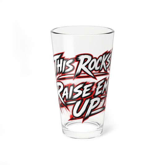 THIS ROCKS!™ "Raise Em Up"™ 16oz Cocktail Mixing Glass