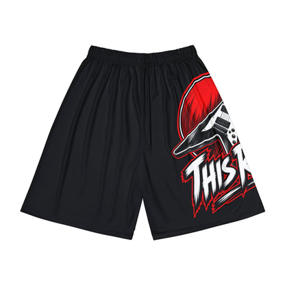 THIS ROCKS!™ "Modified V™" Rock Guitar Sports Shorts — "This Rocks!" Athletic AOP Shorts