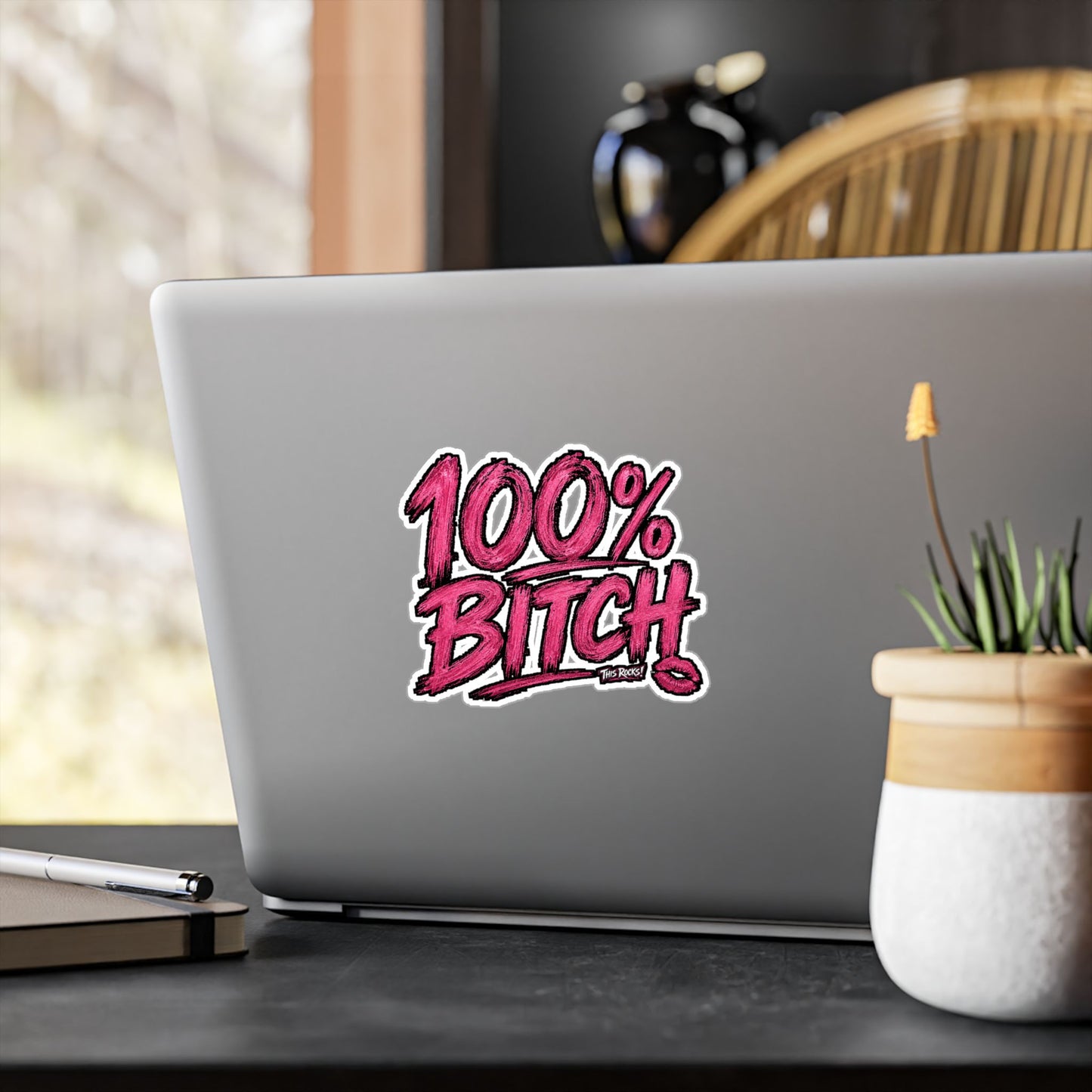 THIS ROCKS!™ "100% Bitch"™ Vinyl Decal
