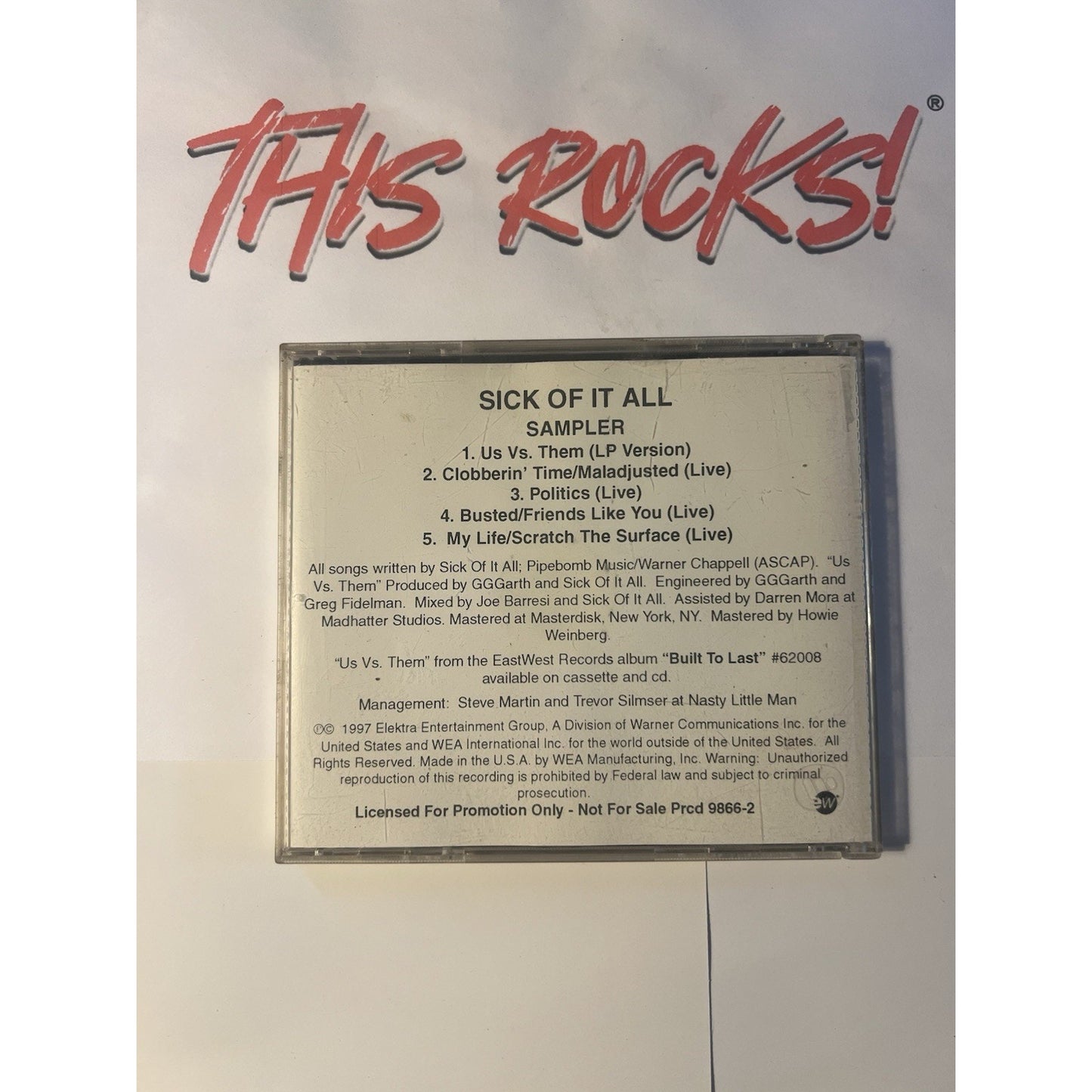 Us Vs Them by Sick Of It All (RARE)
