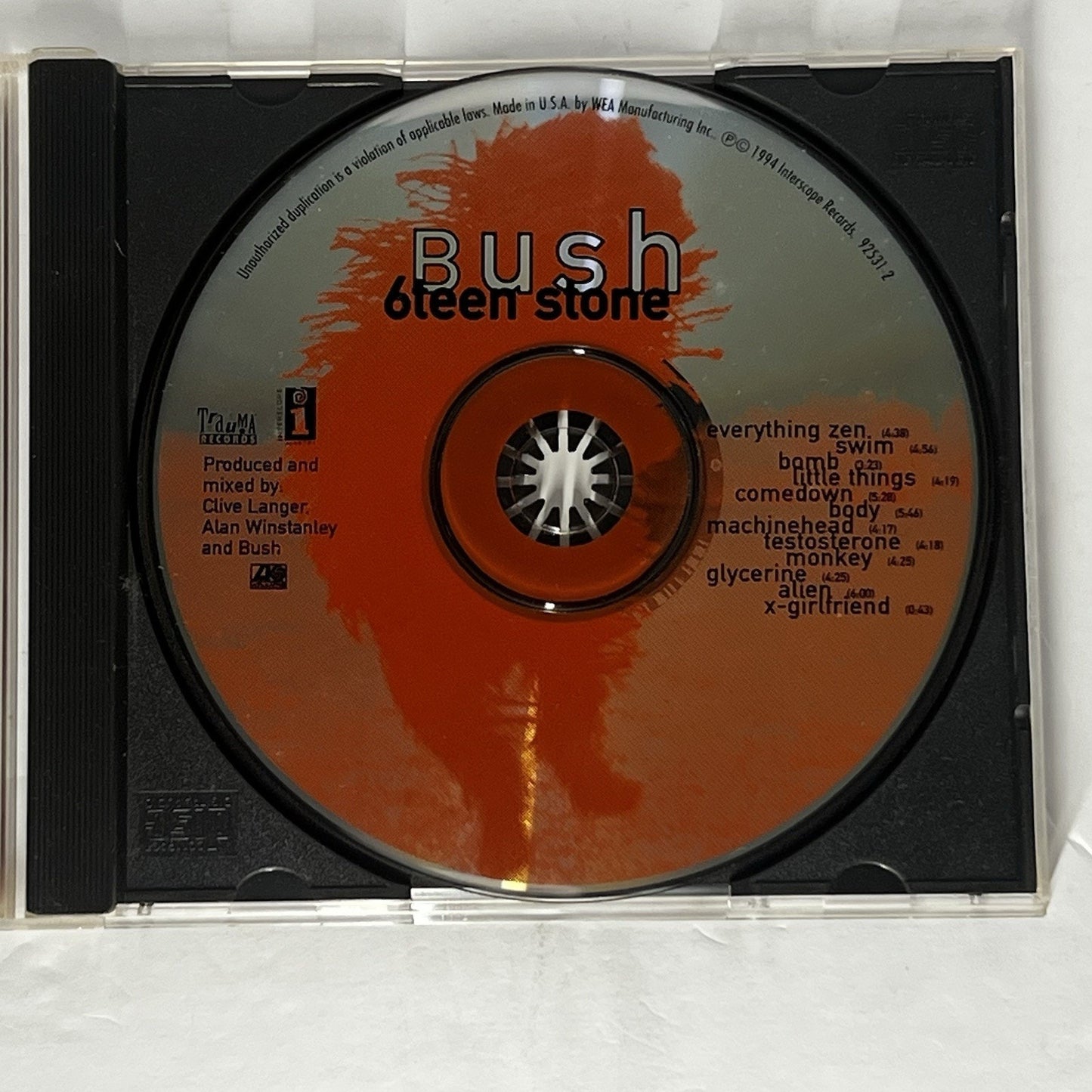 Sixteen Stone by Bush (CD, Dec-1994, Trauma)
